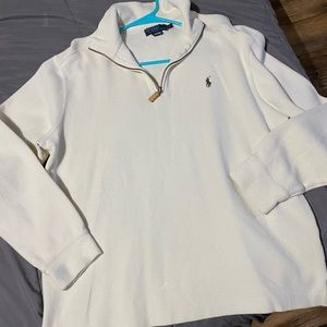 Polo long sleeve size large cream